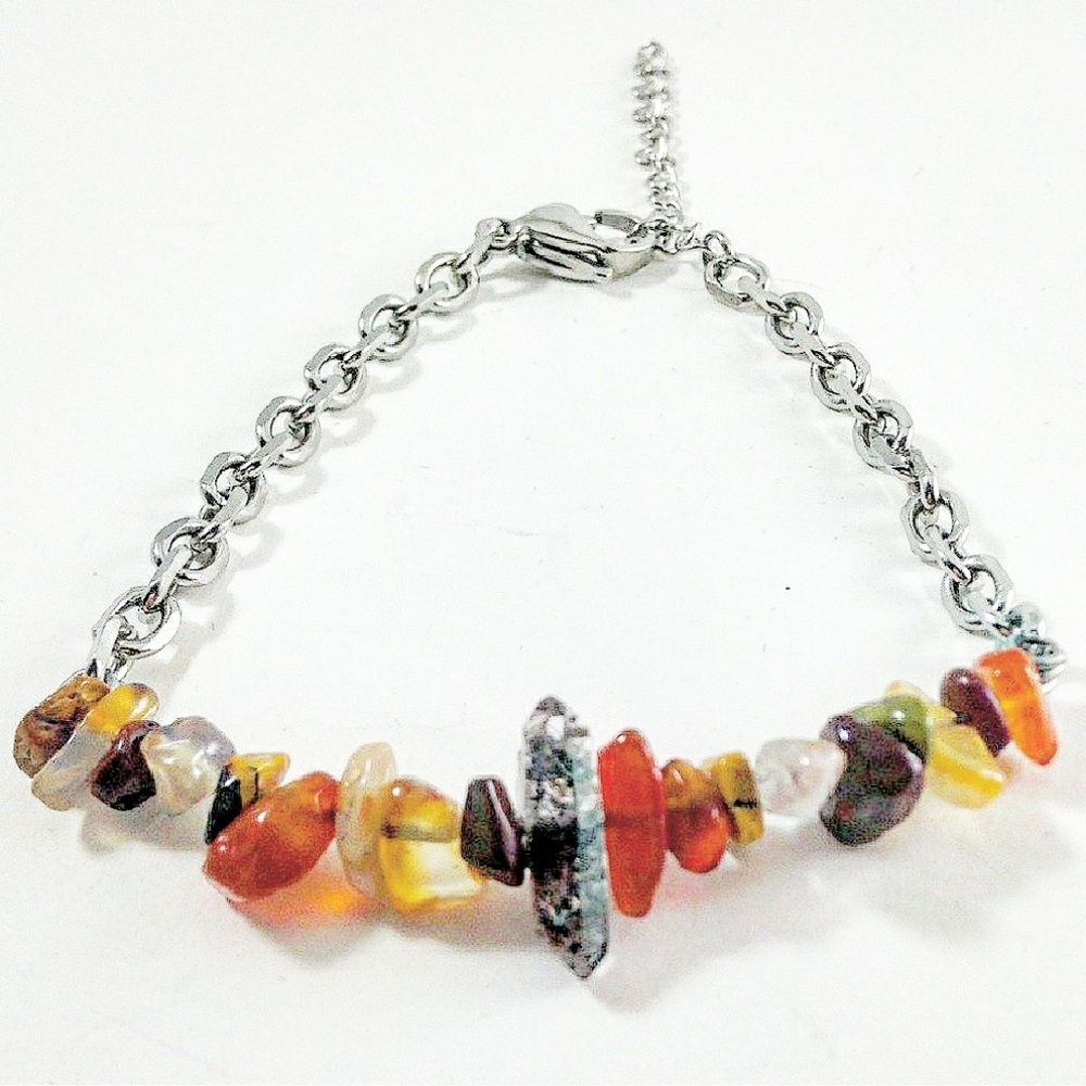 📛SOLD📛 Herkimer Diamond and Carnelian - Picture 1 of 3